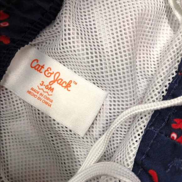 Cat & Jack 3-6 Months Boys Crab Swim Trunks - Picture 4 of 4